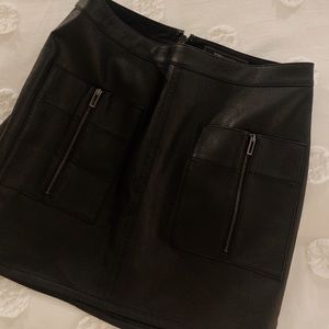 BCBG Leather Skirt